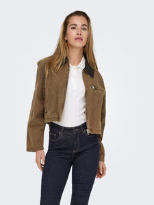 ONLY | CAVA COLLAR Jacke | Biste chocolate Torte
