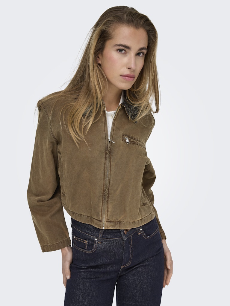 ONLY | CAVA COLLAR Jacke | Biste chocolate Torte