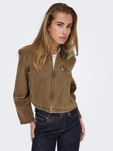 ONLY | CAVA COLLAR Jacke | Biste chocolate Torte