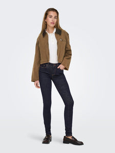 ONLY | CAVA COLLAR Jacke | Biste chocolate Torte