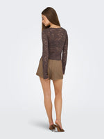 Lade das Bild in den Galerie-Viewer, ONLY | NIKKA Spitzentop | Seal brown
