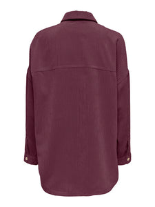 ONLY | JANINE Hemdjacke Cord | Mauve wine