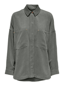ONLY | JANINE Hemdjacke Cord | Castor gray