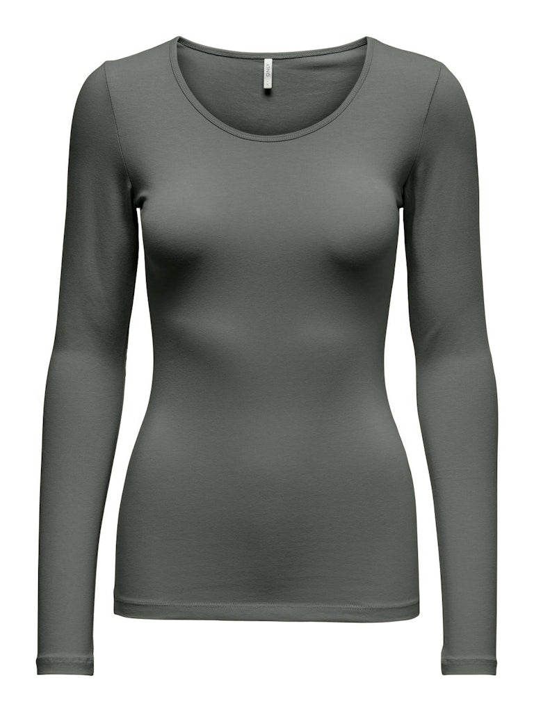 ONLY | Live Love O-Neck Longsleeve | Castor gray