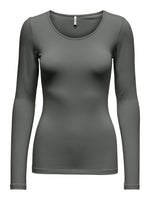 Lade das Bild in den Galerie-Viewer, ONLY | Live Love O-Neck Longsleeve | Castor gray
