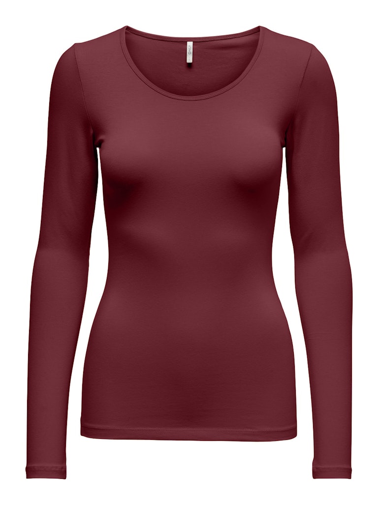ONLY | Live Love O-Neck Longsleeve | Cabernet