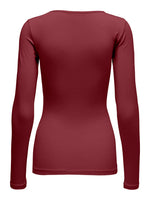 Lade das Bild in den Galerie-Viewer, ONLY | Live Love O-Neck Longsleeve | Cabernet
