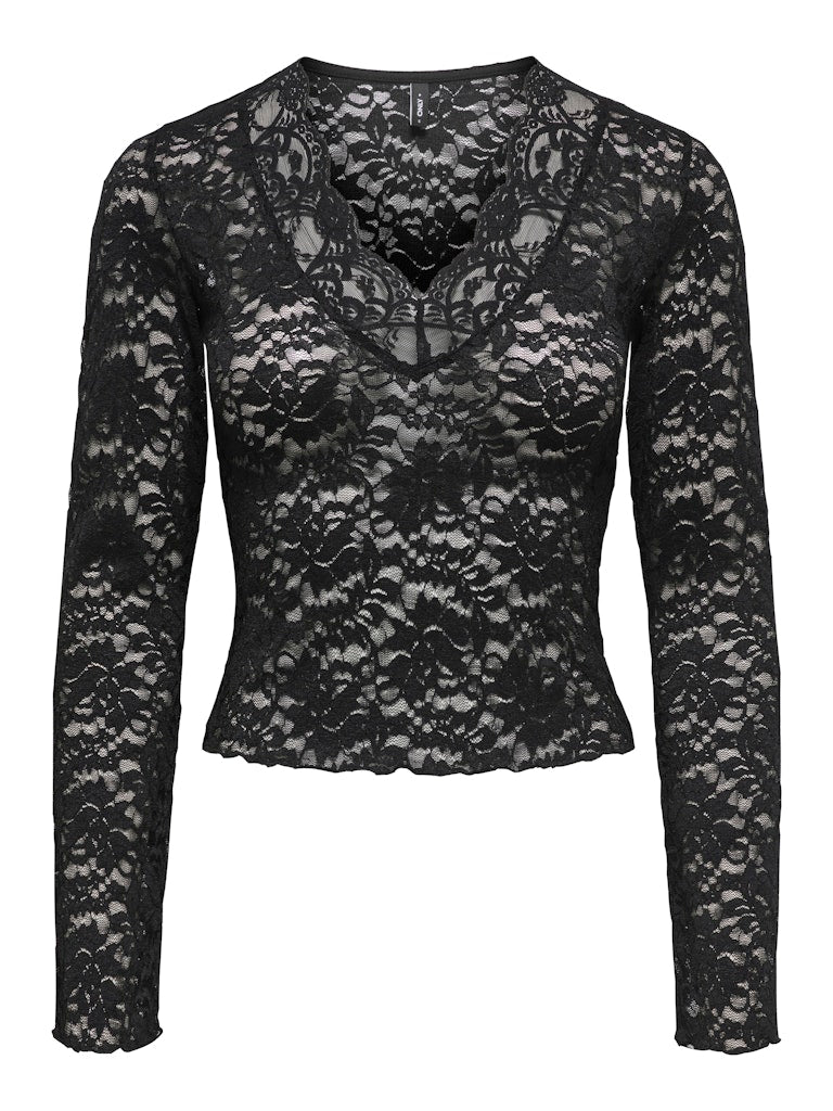 ONLY | NIKKA Spitzentop | Black