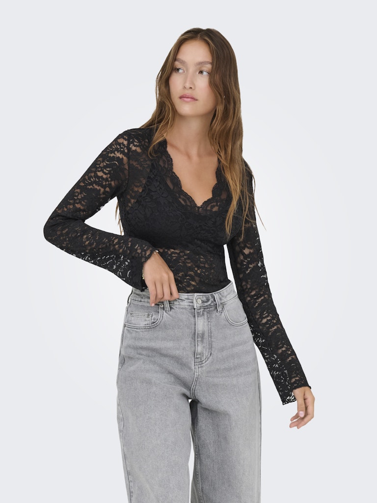 ONLY | NIKKA Spitzentop | Black