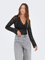 Lade das Bild in den Galerie-Viewer, ONLY | NIKKA Spitzentop | Black
