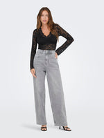 Lade das Bild in den Galerie-Viewer, ONLY | NIKKA Spitzentop | Black
