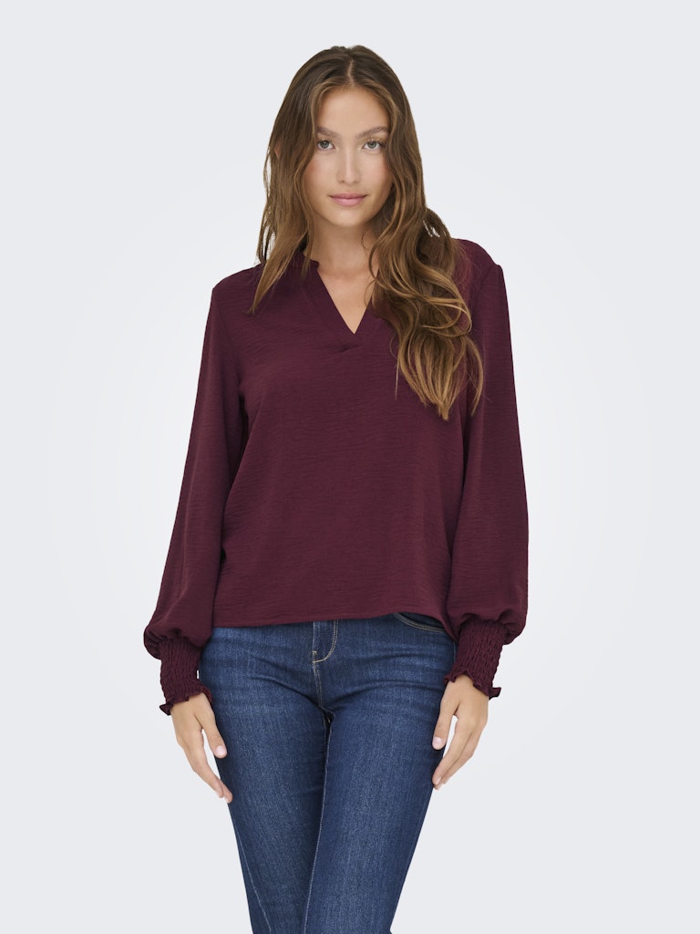 ONLY | METTE Top Bluse | Tawny port