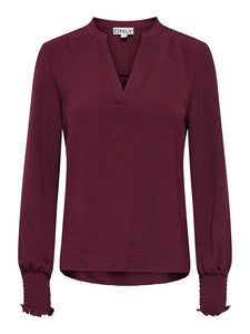 ONLY | METTE Top Bluse | Tawny port