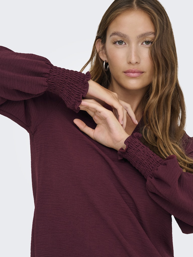 ONLY | METTE Top Bluse | Tawny port