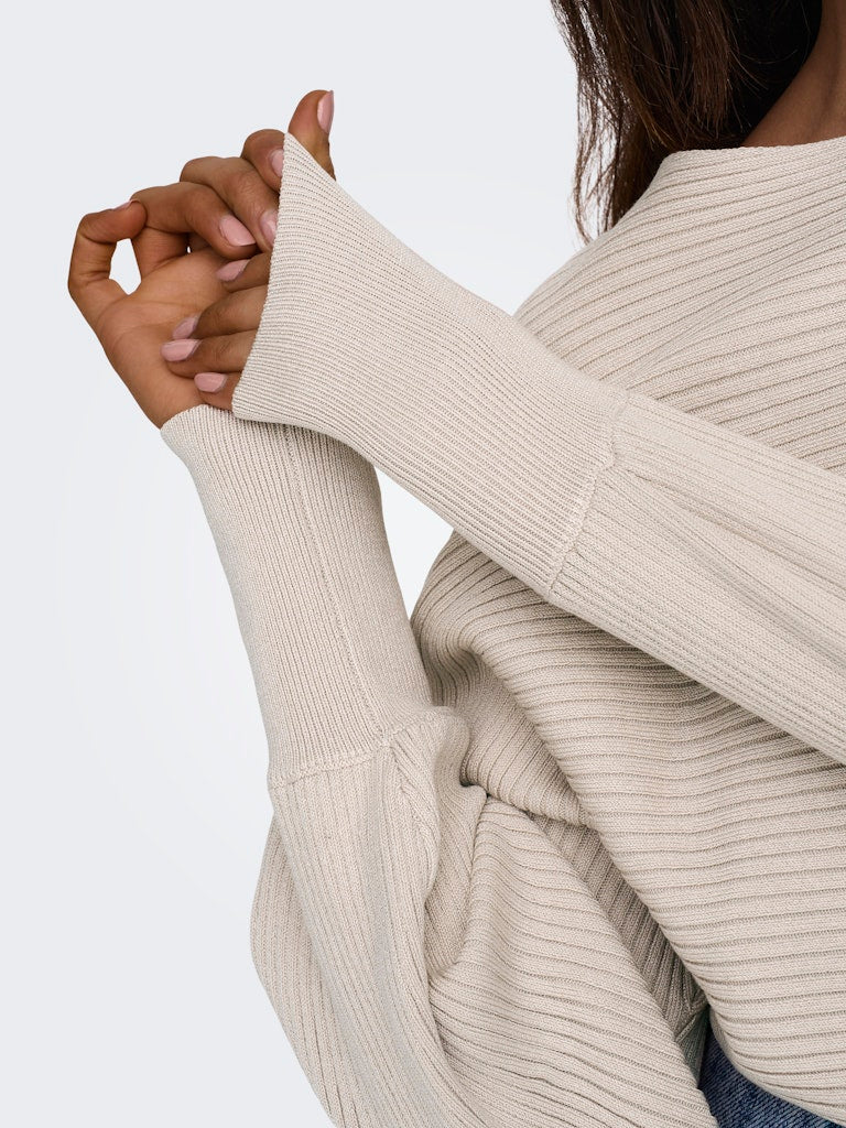 ONLY | Adaline Strickpullover | Pumice stone
