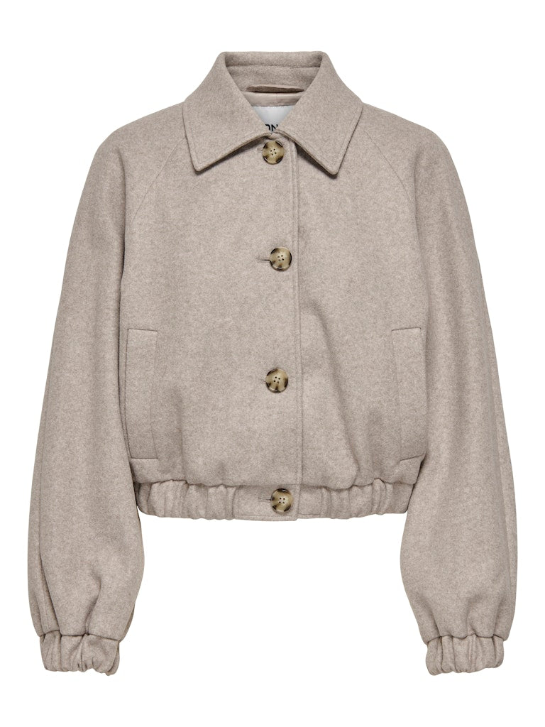 ONLY | NANCY - kurze Bomber Jacke | Simply taupe