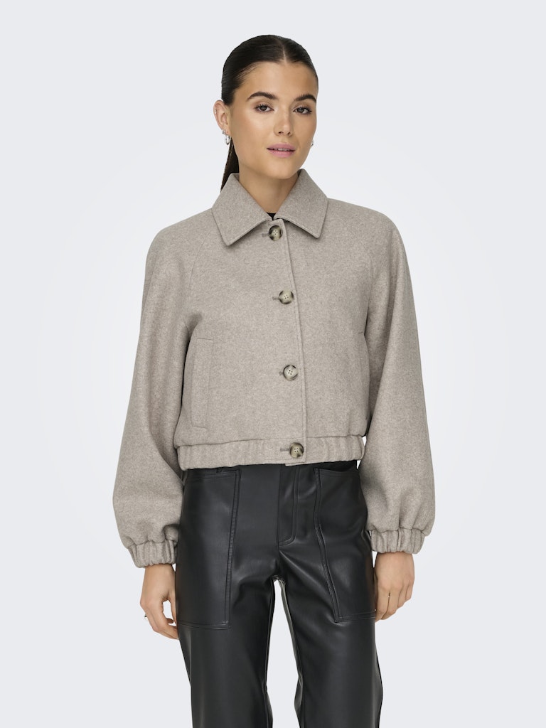 ONLY | NANCY - kurze Bomber Jacke | Simply taupe