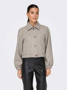 ONLY | NANCY - kurze Bomber Jacke | Simply taupe