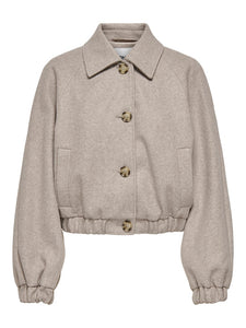 ONLY | NANCY - kurze Bomber Jacke | Simply taupe