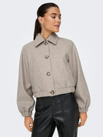 Lade das Bild in den Galerie-Viewer, ONLY | NANCY - kurze Bomber Jacke | Simply taupe
