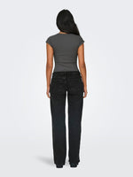 Load image into Gallery viewer, ONLY | JUICY WIDE LOW WAIST JEANS | WASHED BLACK
