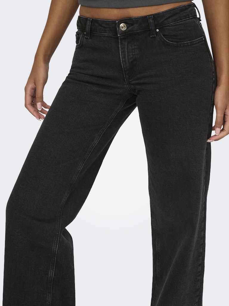 ONLY | JUICY WIDE LOW WAIST JEANS | WASHED BLACK