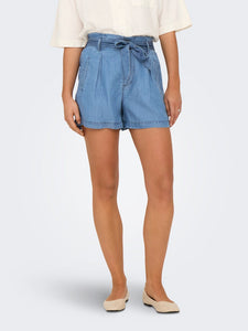 Only | CHARIS Short Hohe Taille | Medium Blue usedwashed
