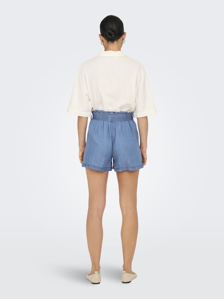 Only | CHARIS Short Hohe Taille | Medium Blue usedwashed