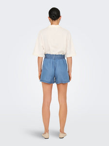 Only | CHARIS Short Hohe Taille | Medium Blue usedwashed