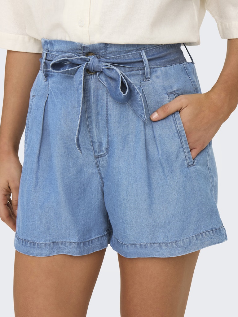 Only | CHARIS Short Hohe Taille | Medium Blue usedwashed