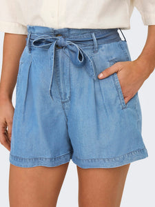 Only | CHARIS Short Hohe Taille | Medium Blue usedwashed