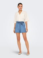 Lade das Bild in den Galerie-Viewer, Only | CHARIS Short Hohe Taille | Medium Blue usedwashed
