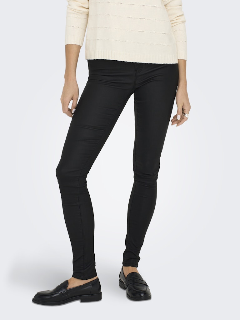 Only | ANNE - Skinny Fit Kunstlederhose | Black