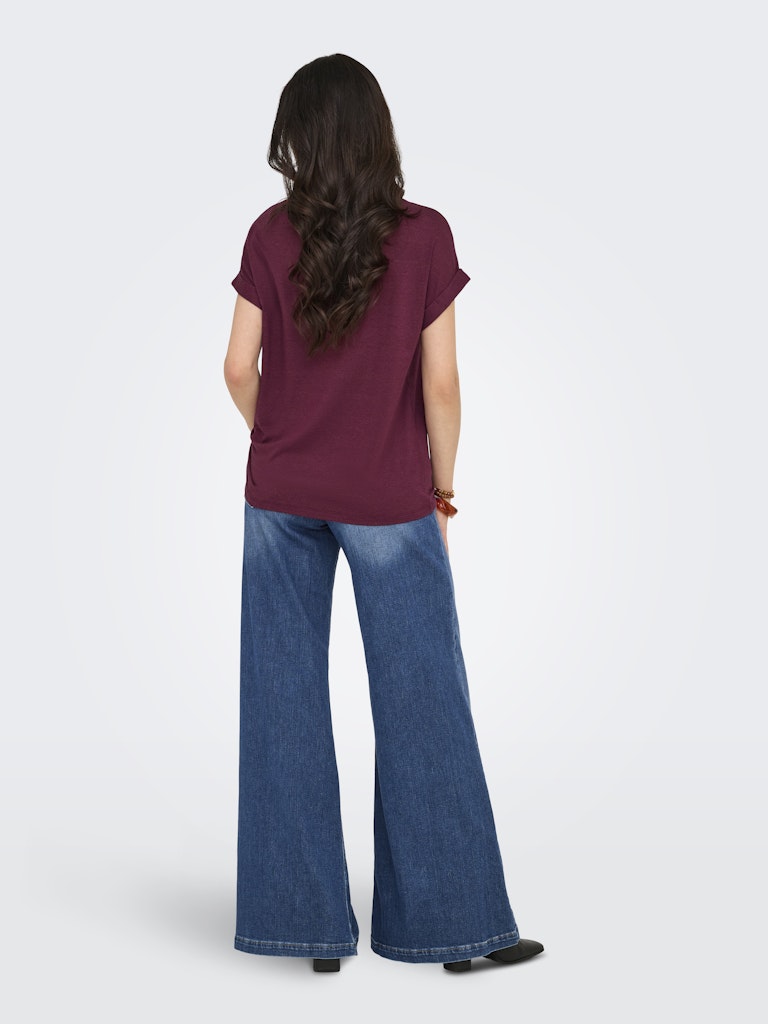 ONLY | Moster O-Neck T-shirt | Burgundy