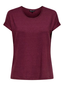 ONLY | Moster O-Neck T-shirt | Burgundy