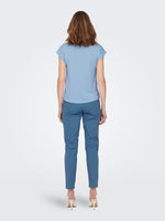 Load image into Gallery viewer, ONLY |  Free V-Neck T-shirt | Cashmere blue
