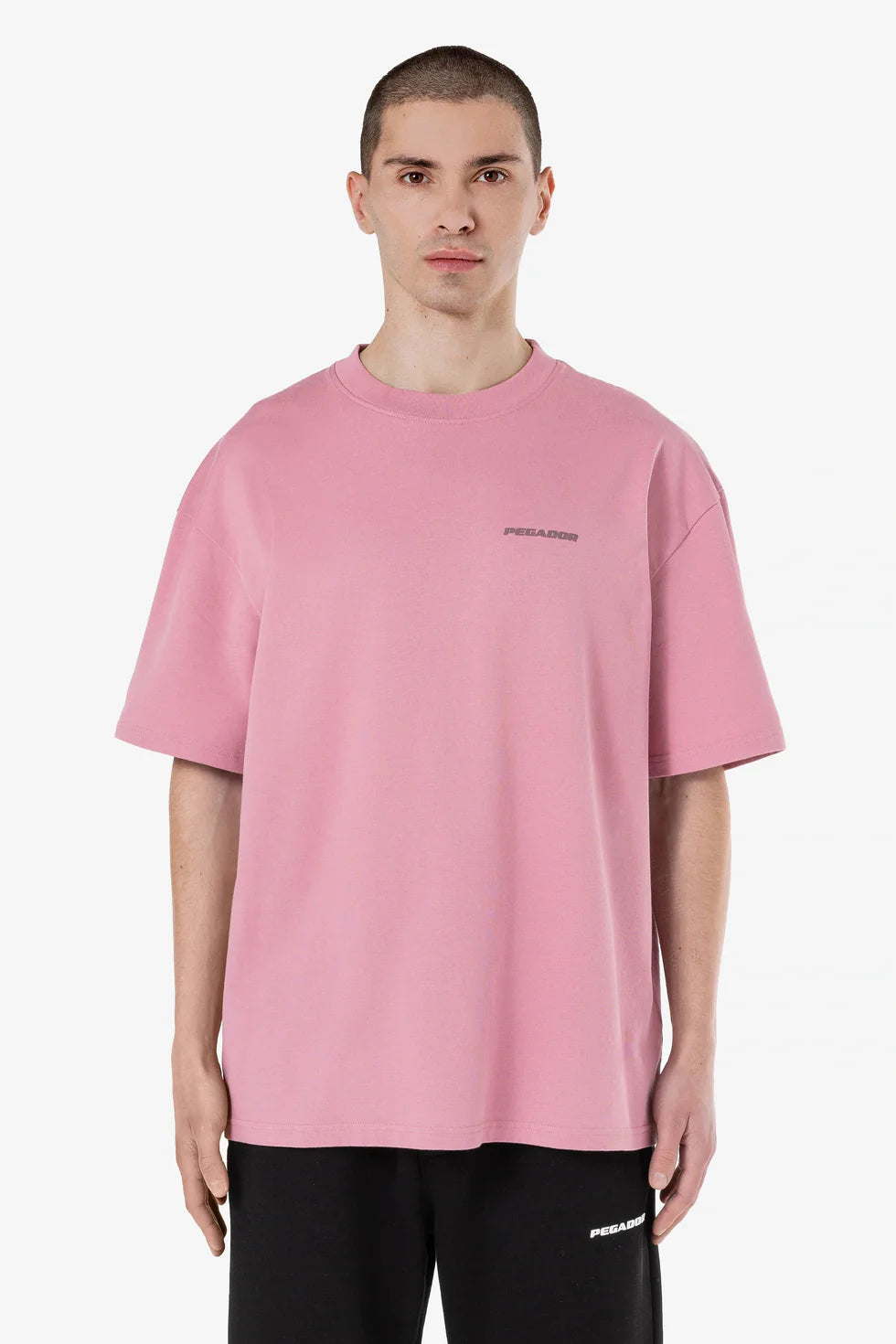 Pegador | Logo Oversized Tee | Washed Rust Pink Gum