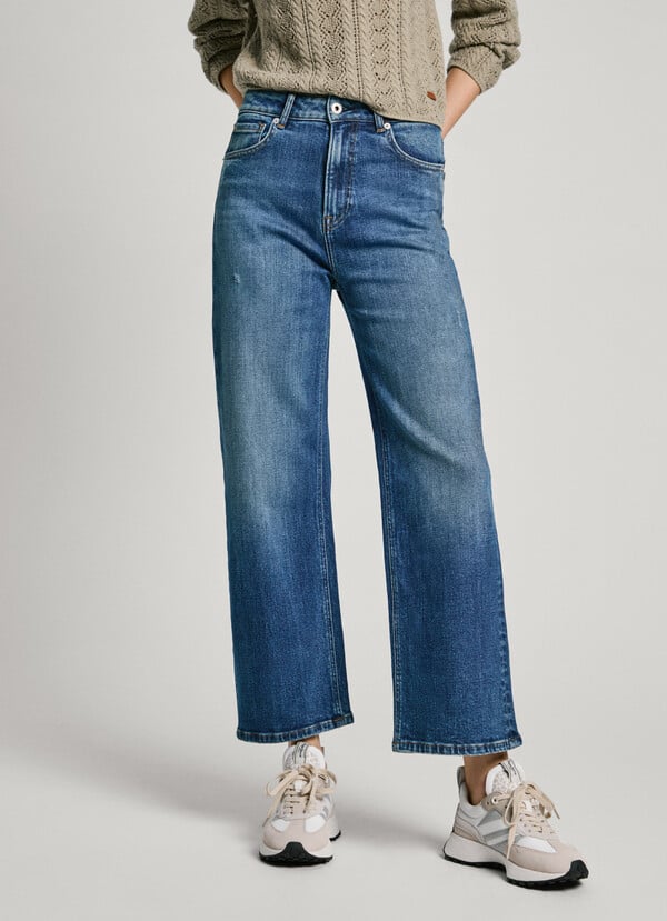 Pepe Jeans | Straight fit high waist- Lexa sky high  | HV4 usedwashed