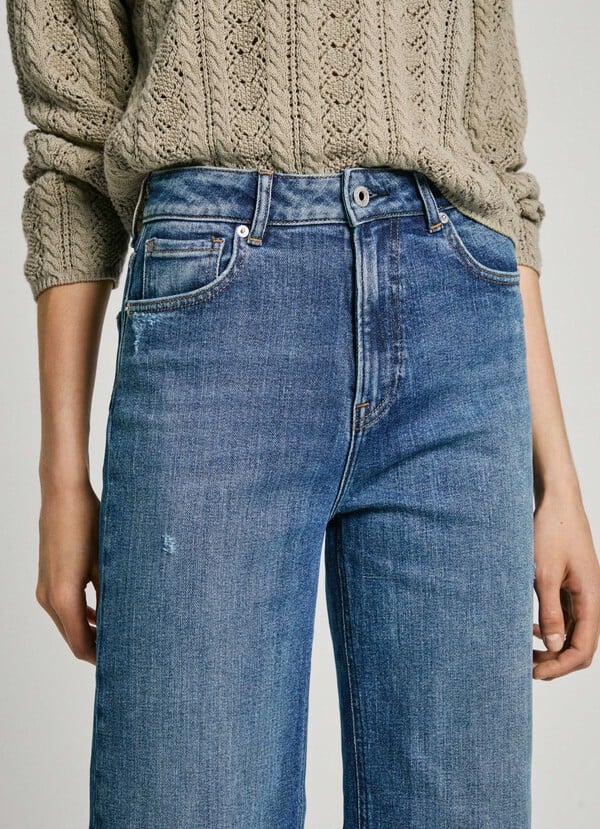 Pepe Jeans | Straight fit high waist- Lexa sky high  | HV4 usedwashed