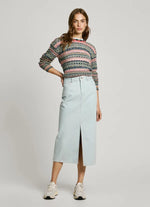 Lade das Bild in den Galerie-Viewer, PEPE | Rock midi denim slim fit  | PG2 usedwashed

