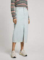 Lade das Bild in den Galerie-Viewer, PEPE | Rock midi denim slim fit  | PG2 usedwashed

