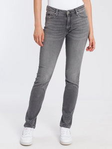 Cross | ANYA - Jeans Slim Fit High Waist | 204 GREY USED
