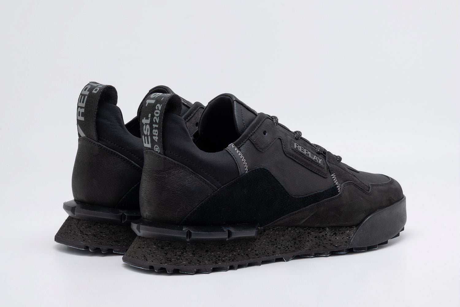 Replay | SNEAKER AUS LEDER UND VELOURSLEDER FIELD MELT | 003 schwarz