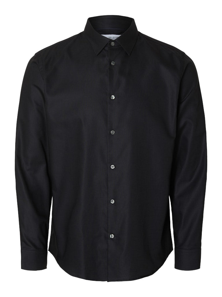 SELECTED | SLIM CLARK HEMD | Black