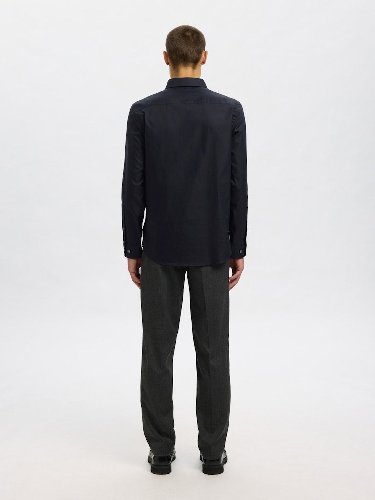 SELECTED | SLIM CLARK HEMD | Black