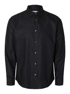 SELECTED | SLIM CLARK HEMD | Black