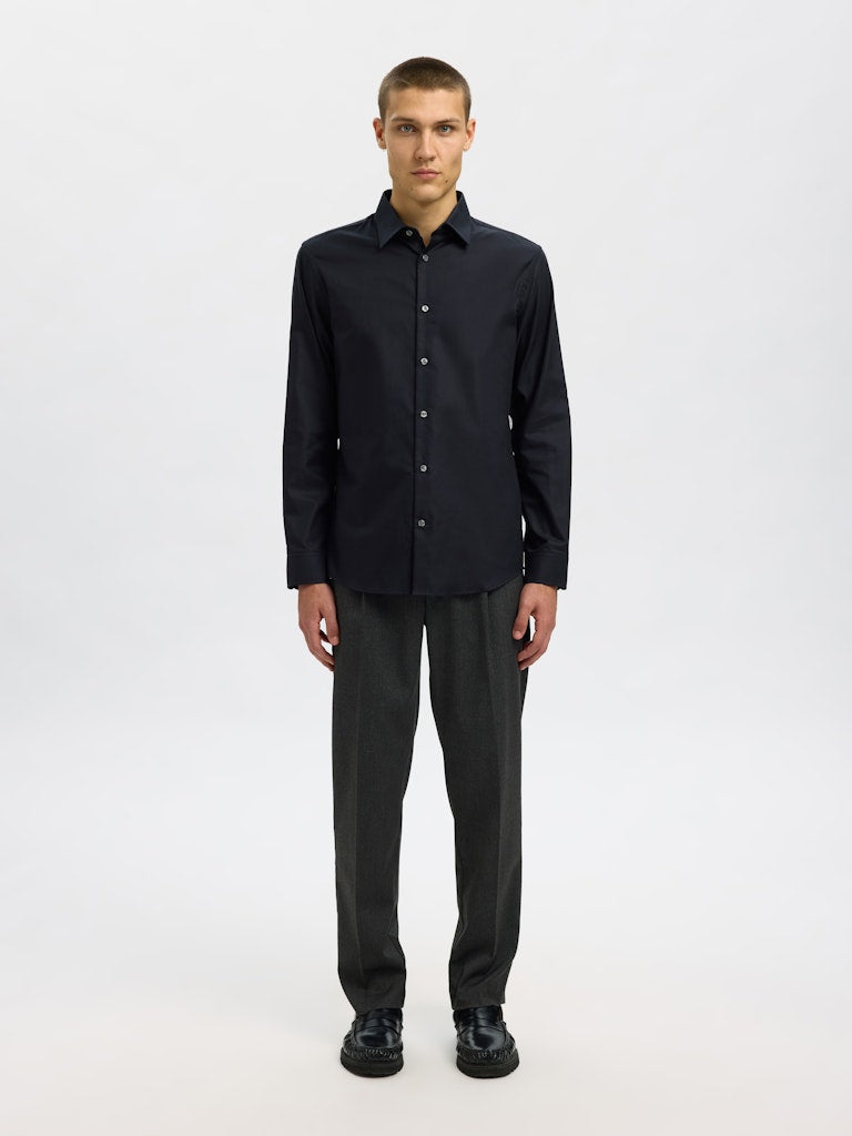 SELECTED | SLIM CLARK HEMD | Black