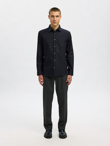 SELECTED | SLIM CLARK HEMD | Black
