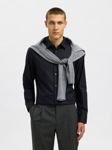 SELECTED | SLIM CLARK HEMD | Black