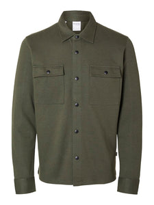 SELECTED | KLASSISCHES OVERSHIRT Jackie | Forste Night oliv